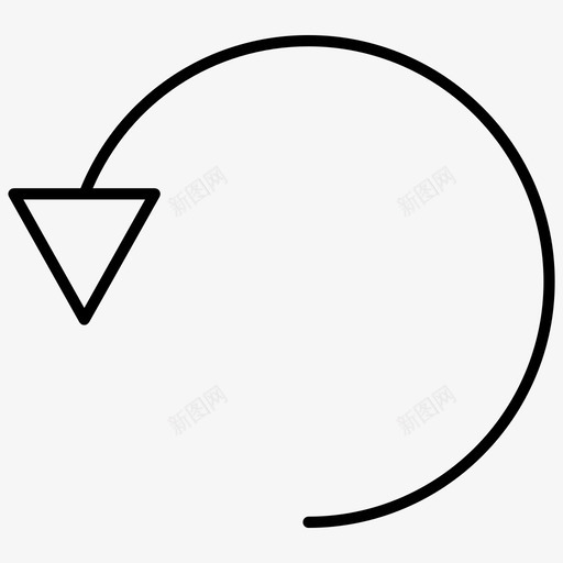 撤消向左箭头旋转图标svg_新图网 https://ixintu.com pdf阅读器应用程序 向左箭头 撤消 旋转