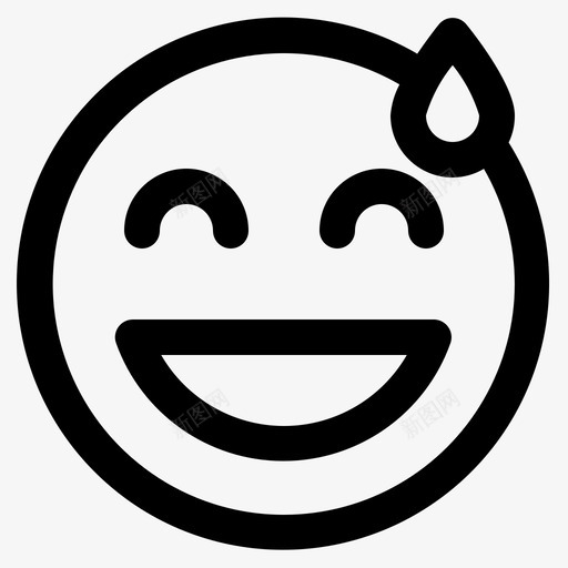 不好意思表情符号图标svg_新图网 https://ixintu.com 不好意思 表情符号