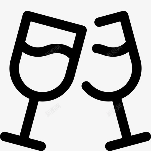 葡萄酒吐司干杯饮料图标svg_新图网 https://ixintu.com 干杯 玻璃杯 葡萄酒吐司 饮料 饮料线图标
