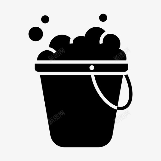 肥皂桶清洁剂肥皂水图标svg_新图网 https://ixintu.com 清洁剂 清洁符号 肥皂桶 肥皂水