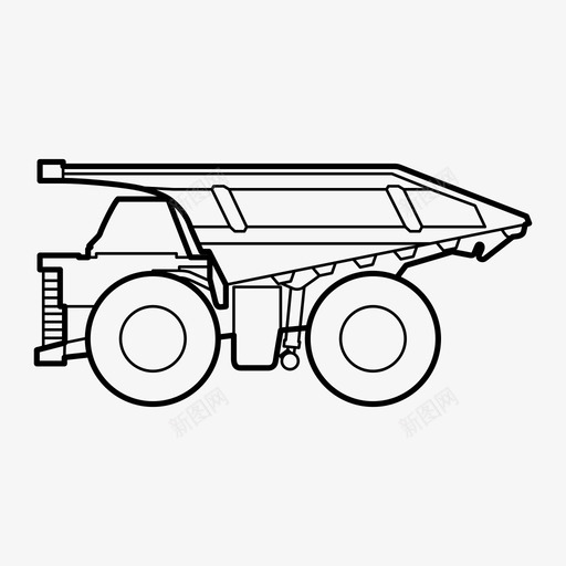 自卸车大型建筑图标svg_新图网 https://ixintu.com 大型 建筑 建筑机械 自卸车 重型