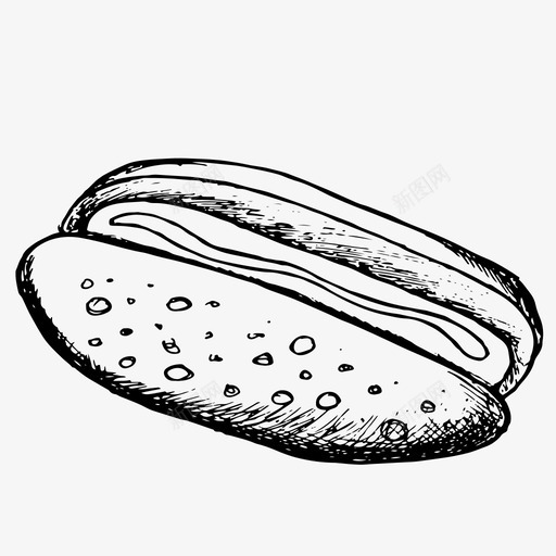 热狗快餐饭图标svg_新图网 https://ixintu.com 快餐 热狗 饭