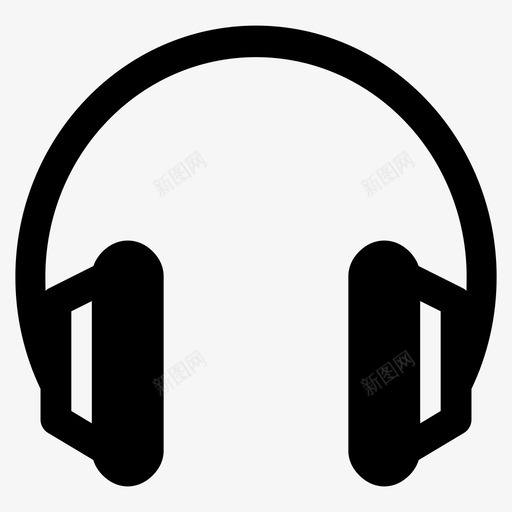 耳机配件音频图标svg_新图网 https://ixintu.com 听 声音 耳机 配件 音乐 音频
