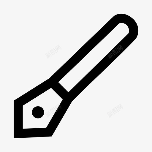 钢笔墨水笔文具图标svg_新图网 https://ixintu.com 书写笔 墨水笔 文具 钢笔