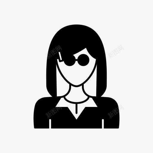 年轻女孩化身女性图标svg_新图网 https://ixintu.com 化身 化身女性 女性 年轻女孩 眼镜