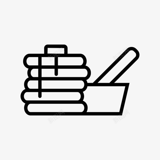 薄饼早餐枫糖浆图标svg_新图网 https://ixintu.com 早餐 枫糖浆 茶时间 薄饼