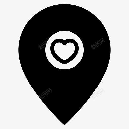 收藏夹位置地图图钉图标svg_新图网 https://ixintu.com 地图图钉 收藏夹位置