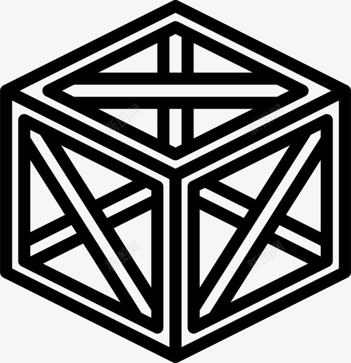 双支撑板条箱包装装运图标svg_新图网 https://ixintu.com 包装 包装和装运轮廓 双支撑板条箱 装运