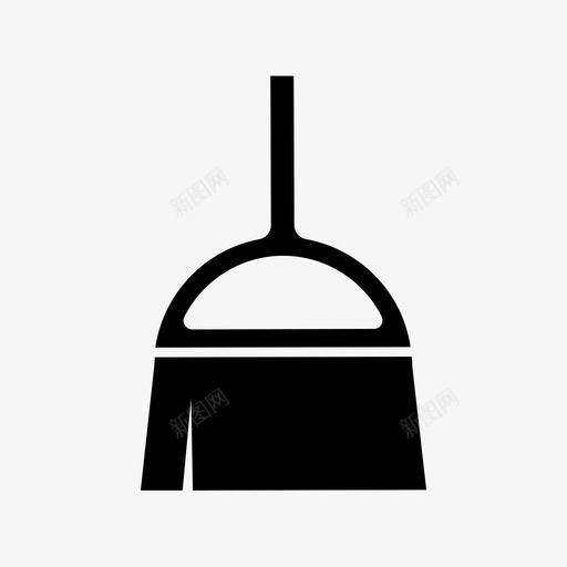 扫帚干净房子图标svg_新图网 https://ixintu.com 干净 房子 扫帚 通用图标