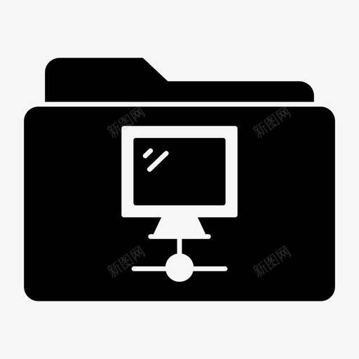 archvie文件夹监视器图标svg_新图网 https://ixintu.com archvie webseoglyphs图标 屏幕 技术 文件夹 监视器