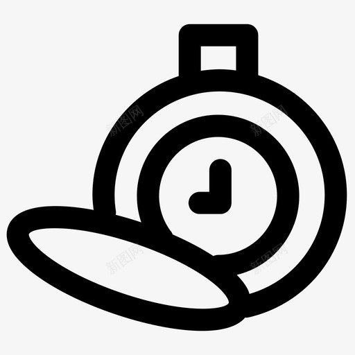 怀表时钟小时图标svg_新图网 https://ixintu.com 小时 怀表 时钟 时间 秒