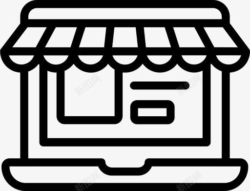 网上交易电子商务网上商店图标svg_新图网 https://ixintu.com 电子商务 网上交易 网上商店