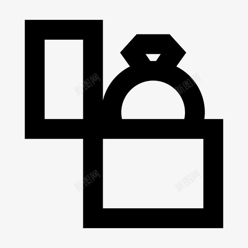 订婚戒指钻石珠宝图标svg_新图网 https://ixintu.com 珠宝 订婚戒指 钻石