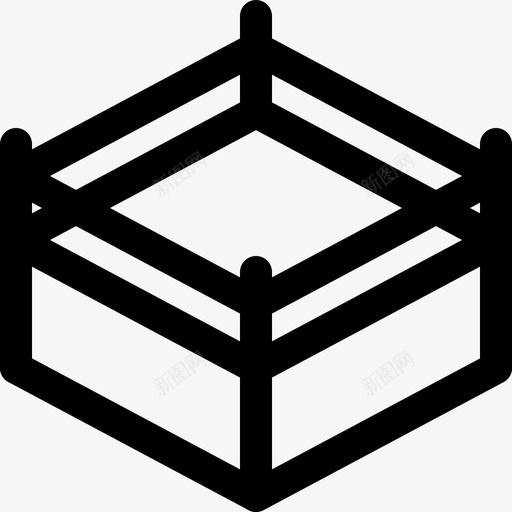 拳击场栅栏比赛图标svg_新图网 https://ixintu.com 拳击场 栅栏 比赛 绳索 运动路线图标