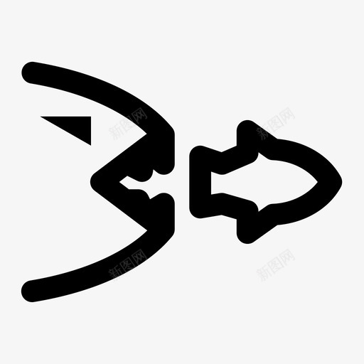 鱼动物新鲜图标svg_新图网 https://ixintu.com 动物 新鲜 锋利 鱼 鲨鱼