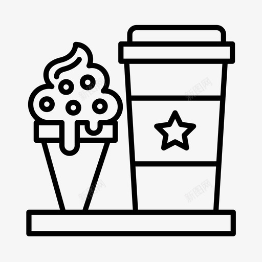 电影院食品自助餐厅食堂图标svg_新图网 https://ixintu.com 垃圾食品 电影院食品 自助餐厅 食堂 饮料