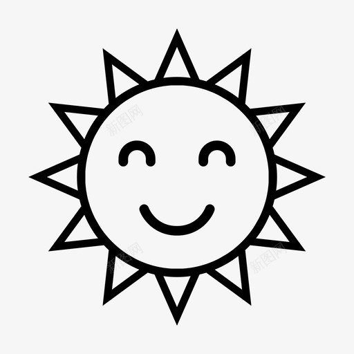 阳光表情幸福图标svg_新图网 https://ixintu.com 幸福 微笑 快乐 表情 阳光