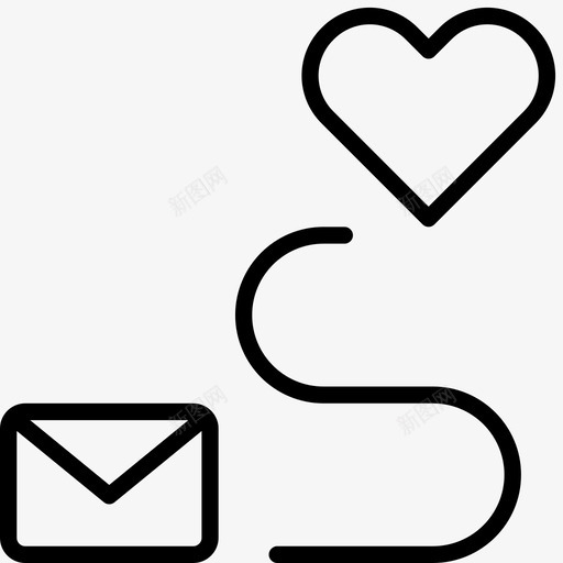 心递送信封图标svg_新图网 https://ixintu.com 信封 心 最爱 爱 甜心薄 留言 递送