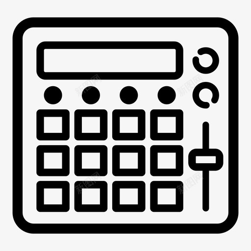 鼓机音响控制器图标svg_新图网 https://ixintu.com midi 控制器 电子音乐制作 设备 音乐 音响 鼓机