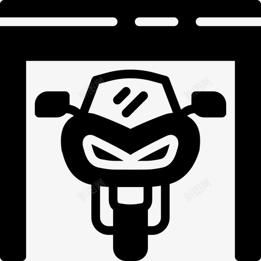 车库摩托车汽车距离图标svg_新图网 https://ixintu.com 旅行 汽车 汽车配件汽车固体 距离 车库摩托车
