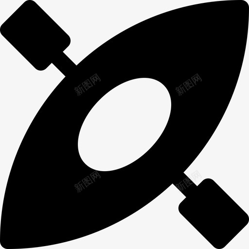 皮划艇冒险比赛图标svg_新图网 https://ixintu.com 冒险 划桨 比赛 水上运动 皮划艇 运动固体图标