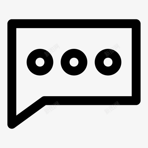 聊天会话消息图标svg_新图网 https://ixintu.com 会话 常用ui粗体 文本 消息 聊天 语音 通话