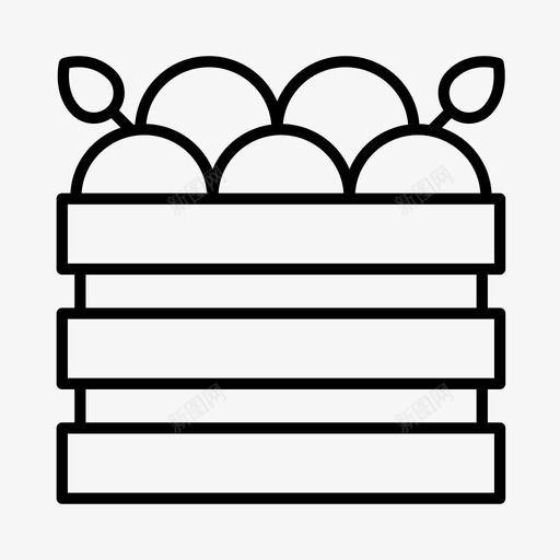 橘子箱农业农场图标svg_新图网 https://ixintu.com 农业 农场 收获 橘子箱 食品