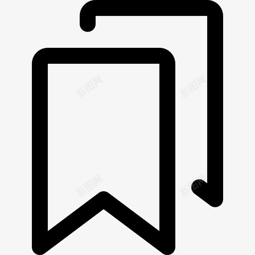 标签书签模板图标svg_新图网 https://ixintu.com 书签 书签和标签线图标 标签 模板