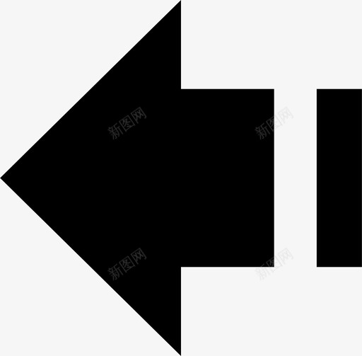 后退箭头背面图标svg_新图网 https://ixintu.com 后退 左侧 箭头 背面