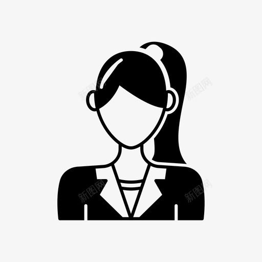 马尾女孩化身无脸图标svg_新图网 https://ixintu.com 个人资料 化身 化身女人 女人 无脸 马尾女孩