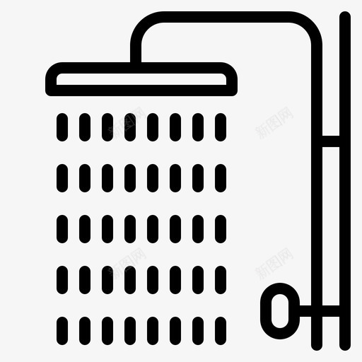 淋浴浴室清洁图标svg_新图网 https://ixintu.com 洗涤 浴室 淋浴 清洁 湿润 酒店收藏