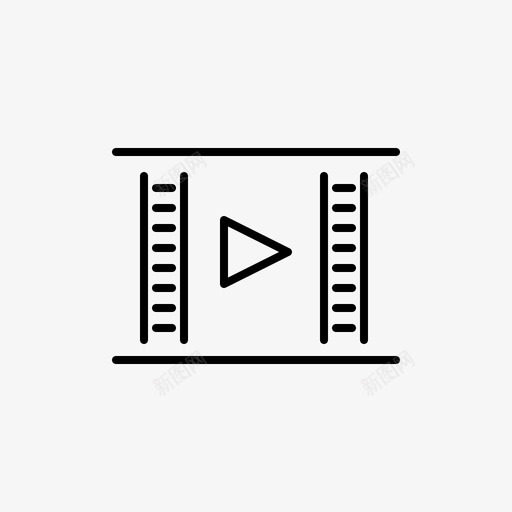 电影媒体播放器图标svg_新图网 https://ixintu.com 创意网络图标 媒体 播放器 电影 视频