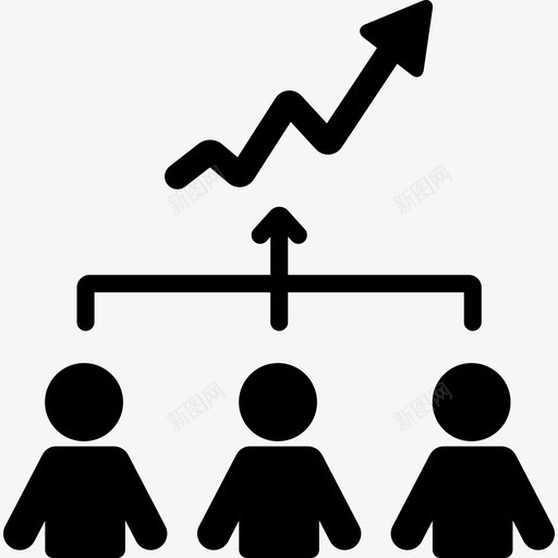 增加团队合作业务和成功图标svg_新图网 https://ixintu.com 业务和成功 增加团队合作