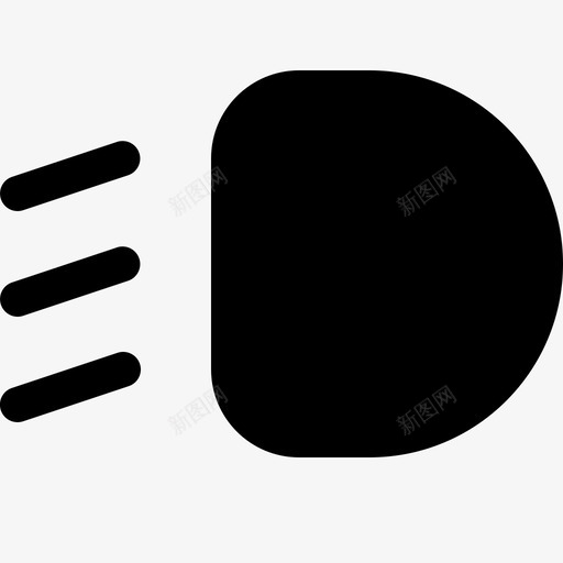 近光灯前照灯指示灯图标svg_新图网 https://ixintu.com 前照灯 开关 指示灯 运输实心图标 近光灯