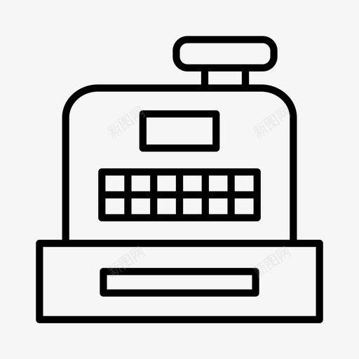 出纳员收银机现金图标svg_新图网 https://ixintu.com 出纳员 小贩 市场 收银台 收银机 现金 购物