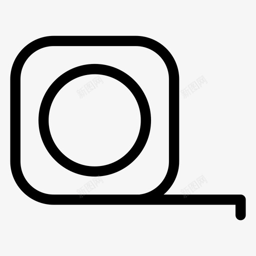 卷尺工艺胶带图标svg_新图网 https://ixintu.com 卷 卷尺 外壳 工艺 胶带