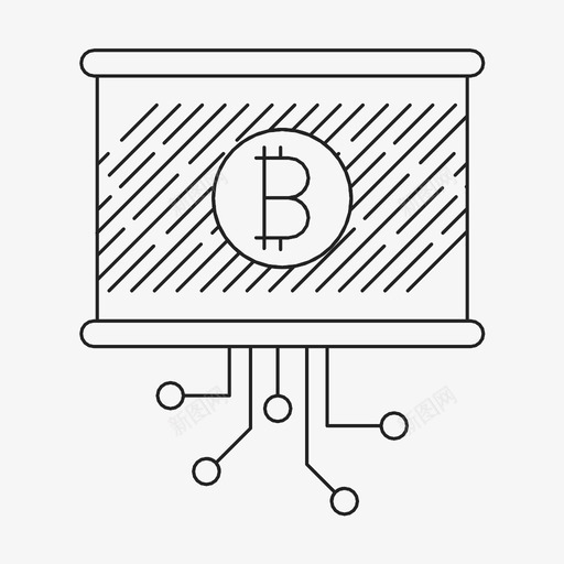 比特币报告电路板电路图标svg_新图网 https://ixintu.com 数字 数字服务 比特币报告 电路 电路板