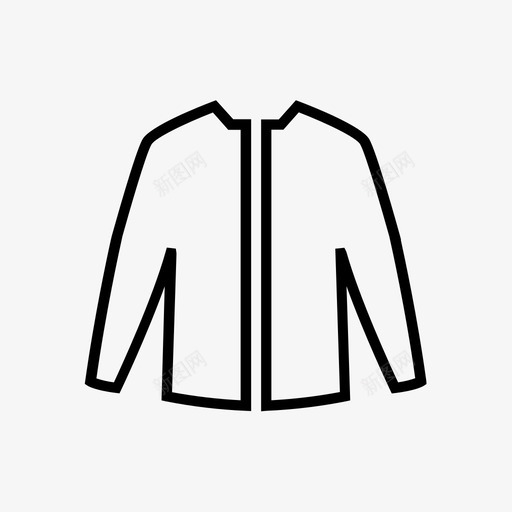 夹克棒球服衣服图标svg_新图网 https://ixintu.com 夹克 时装 棒球服 毛衣 衣服 衣服轮廓