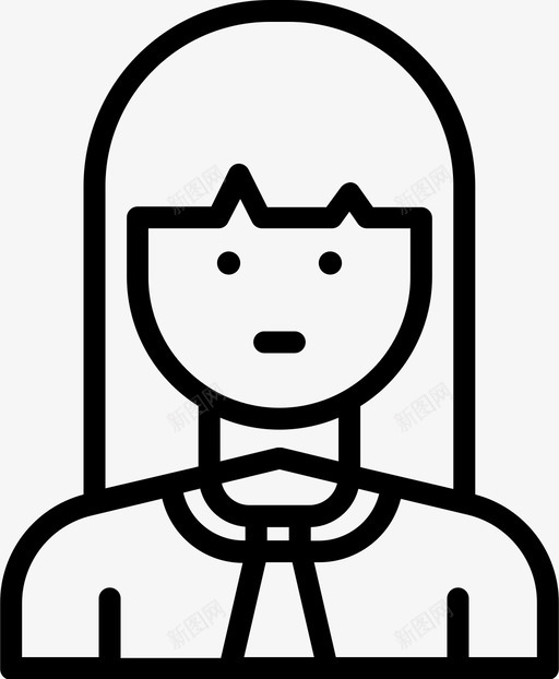 女商人雇员女孩图标svg_新图网 https://ixintu.com 女商人 女孩 雇员