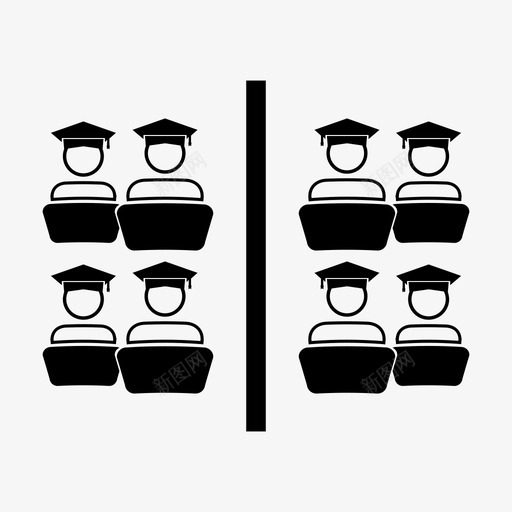 学生考试毕业图标svg_新图网 https://ixintu.com 团队合作 学生 小组学习 毕业 考试