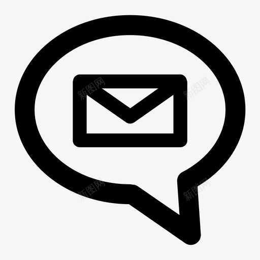 即时消息聊天电子邮件请求图标svg_新图网 https://ixintu.com 即时消息 气球式istant消息 电子邮件请求 聊天 邮件请求