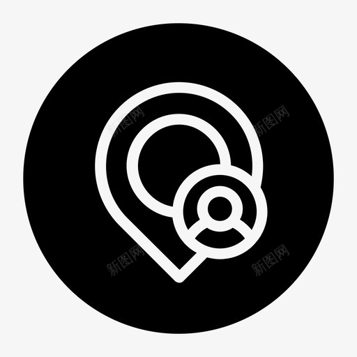 人员位置导航pin图标svg_新图网 https://ixintu.com pin 人员位置 圆圈填充位置导航图标 地点 导航