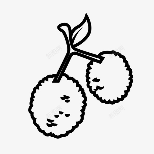 荔枝中国水果香皂图标svg_新图网 https://ixintu.com 中国水果 荔枝 香皂