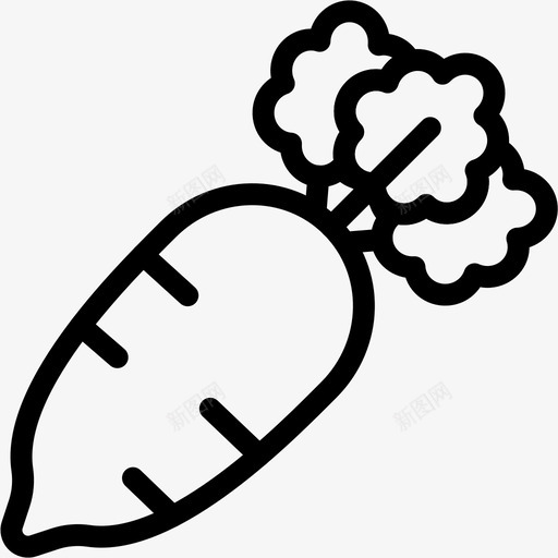 白萝卜大萝卜有机图标svg_新图网 https://ixintu.com 大萝卜 有机 白萝卜 素食 纯素 蔬菜 蔬菜系列