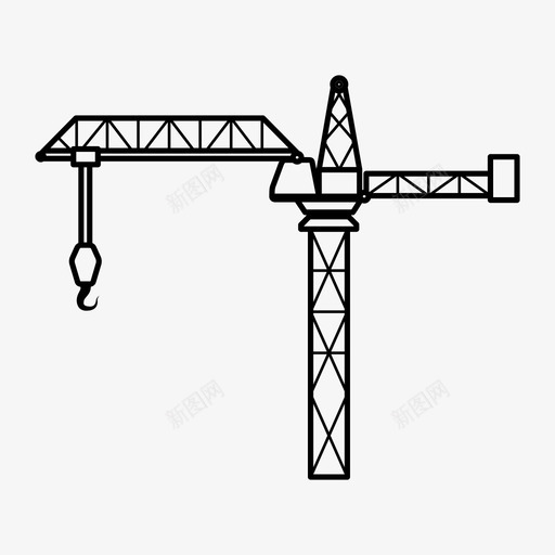 起重机建筑塔架图标svg_新图网 https://ixintu.com 塔架 建筑 施工机械 起重机
