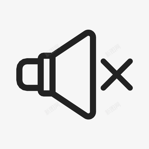 音量关静音扬声器图标svg_新图网 https://ixintu.com 扬声器 静音 音量关