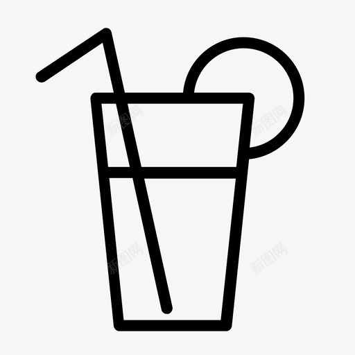 柠檬水饮料果汁图标svg_新图网 https://ixintu.com 果汁 柠檬水 苏打水 饮料