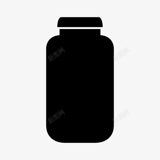 坛食品玻璃图标svg_新图网 https://ixintu.com 保存 坛 天然 玻璃 食品