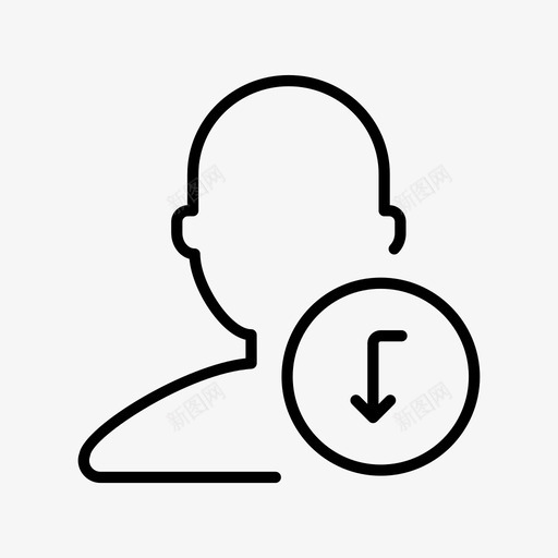降级帐户降级用户图标svg_新图网 https://ixintu.com 下载用户 帐户 降级 降级用户