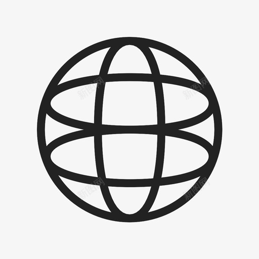 地球球互联网图标svg_新图网 https://ixintu.com 互联网 地球 球 网络